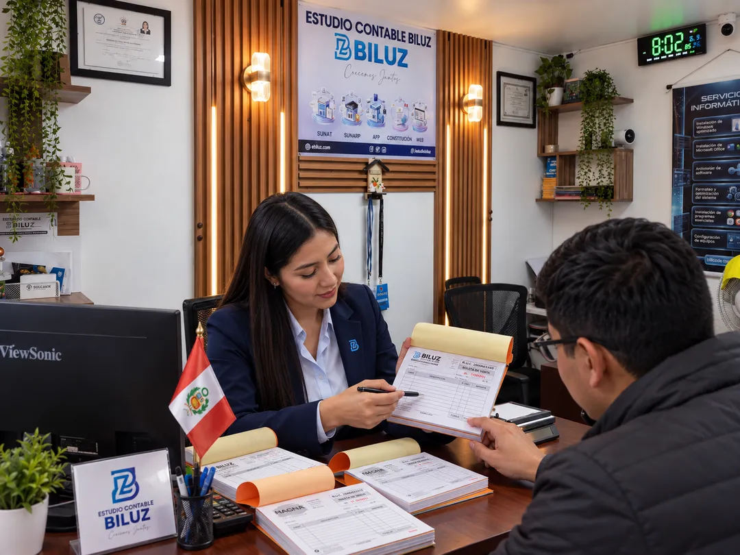 Ilustración corporativa del servicio Impresión de boletas y facturas físicas